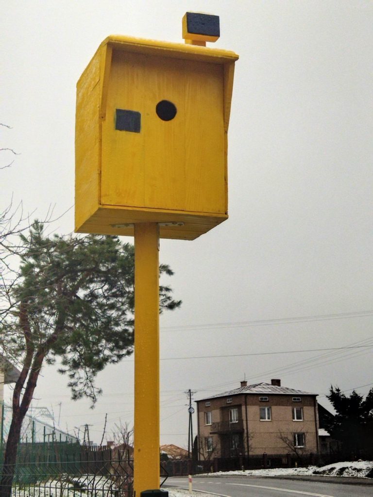 Поляк поставил скворечник, похожий на камеру скорости - Люблин