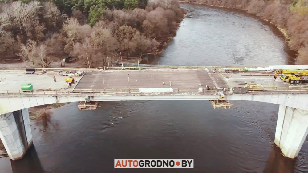 Реконструкция Нового моста на Поповича в Гродно 2023 фото и видео