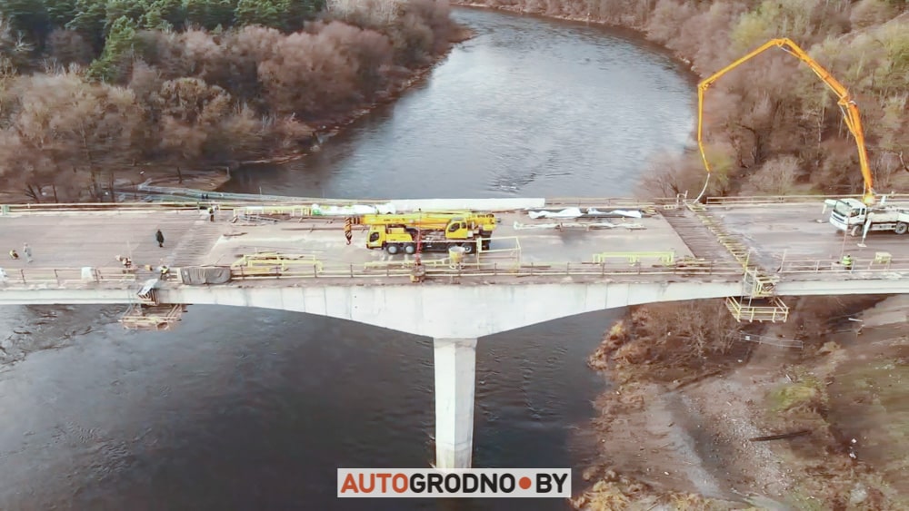 Реконструкция Нового моста на Поповича в Гродно 2023 фото и видео