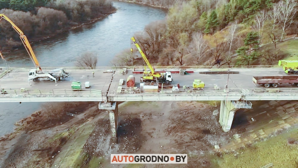 Реконструкция Нового моста на Поповича в Гродно 2023 фото и видео