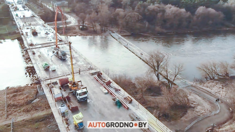 Реконструкция Нового моста на Поповича в Гродно 2023 фото и видео