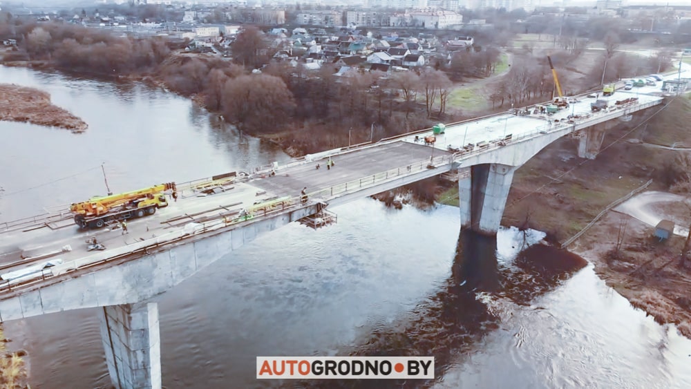 Реконструкция Нового моста на Поповича в Гродно 2023 фото и видео
