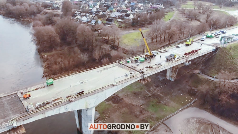 Реконструкция Нового моста на Поповича в Гродно 2023 фото и видео