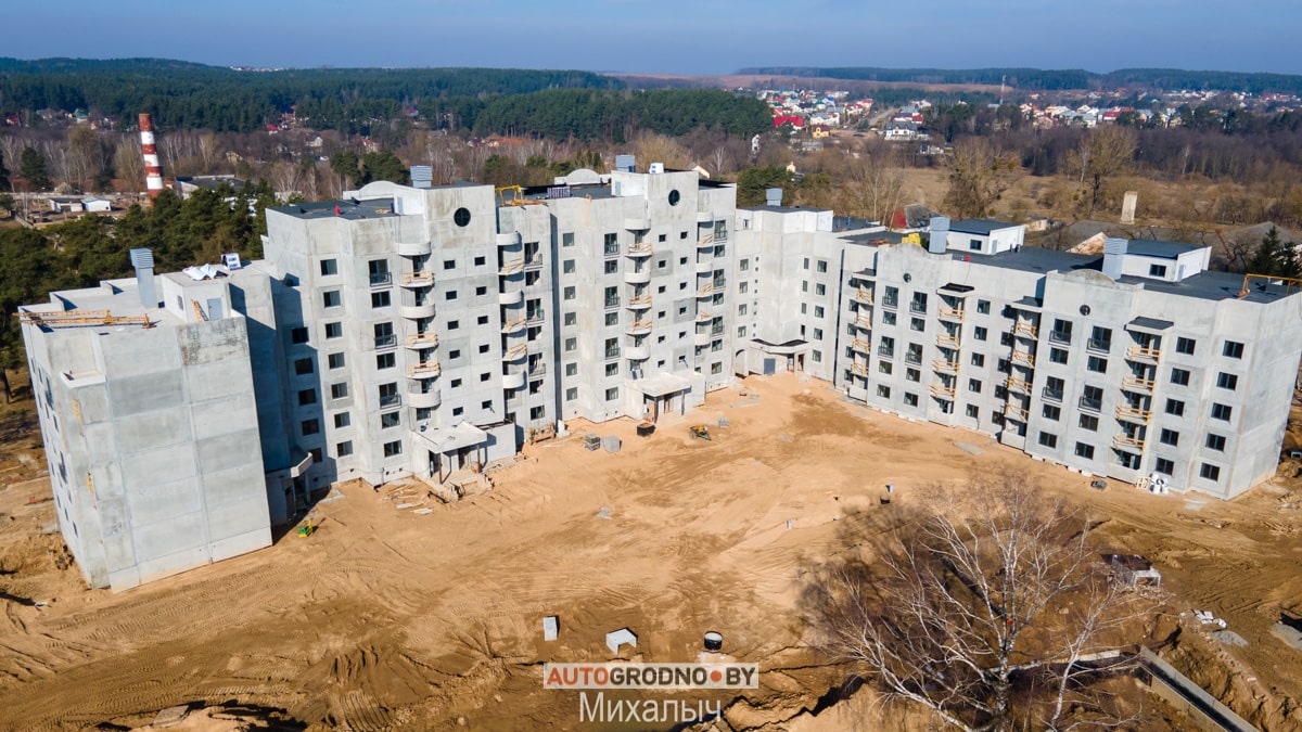 Микрорайон дома на месте воинской части на Фолюше в Гродно