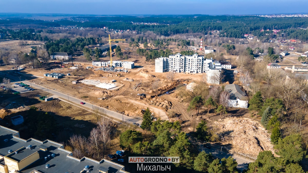Микрорайон дома на месте воинской части на Фолюше в Гродно