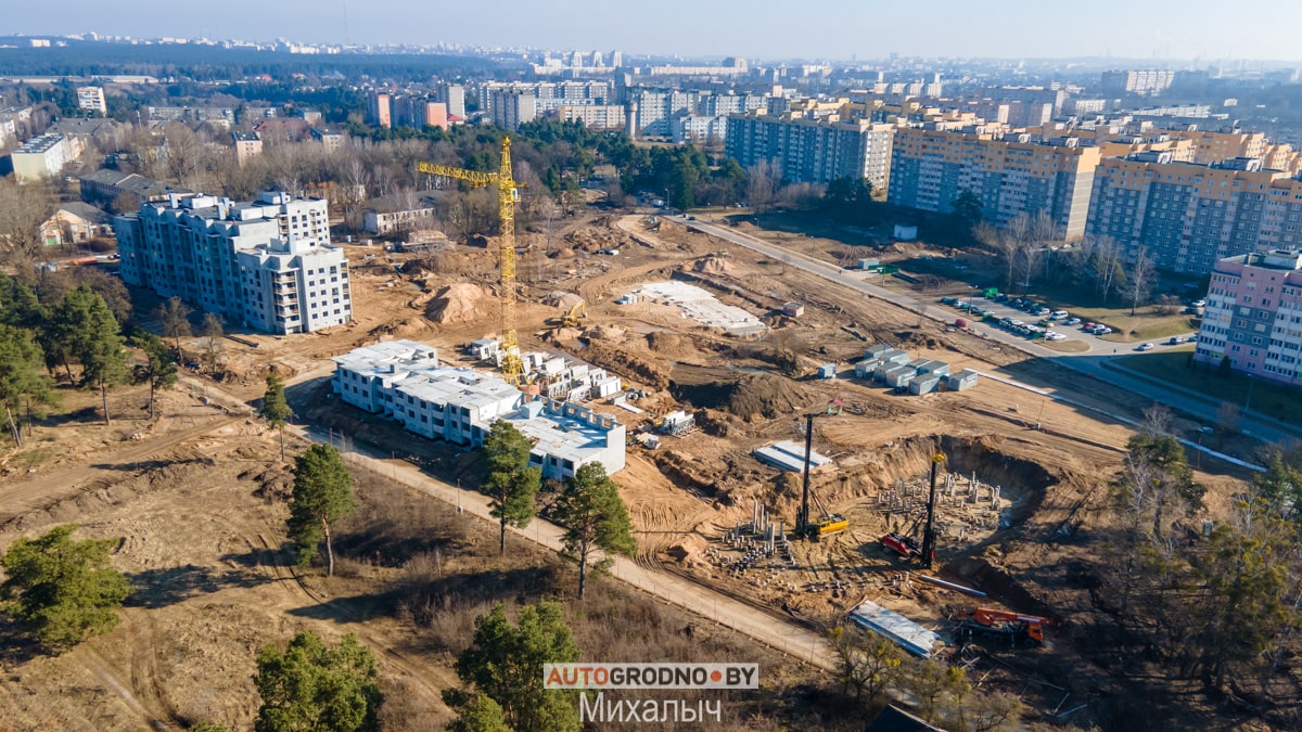 Микрорайон дома на месте воинской части на Фолюше в Гродно