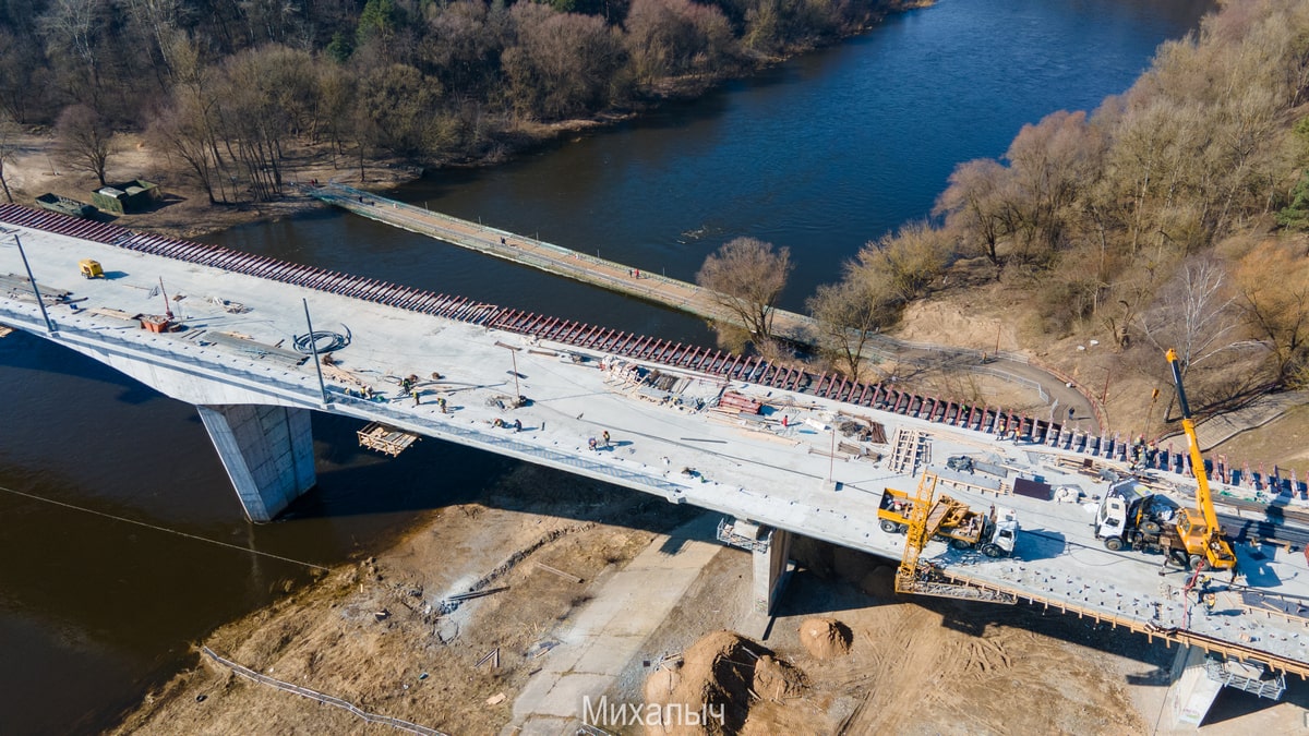 Реконструкция Нового моста в Гродно месяц до октрытия 2023