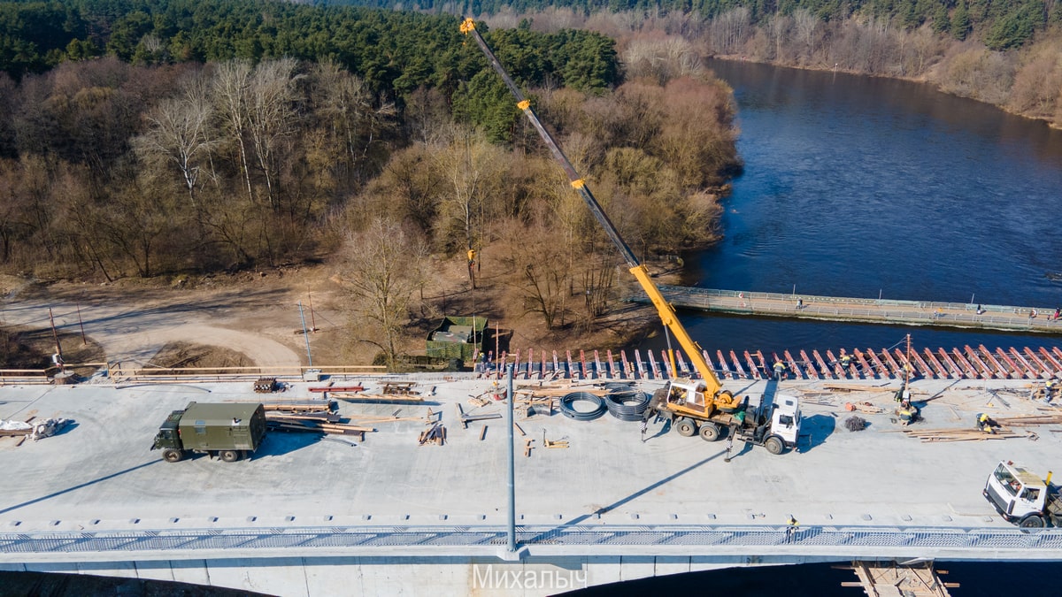 Реконструкция Нового моста в Гродно месяц до октрытия 2023