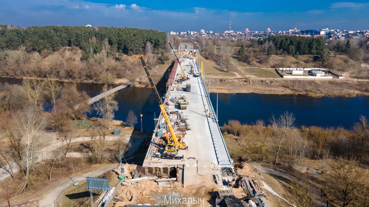 Реконструкция Нового моста в Гродно месяц до октрытия 2023