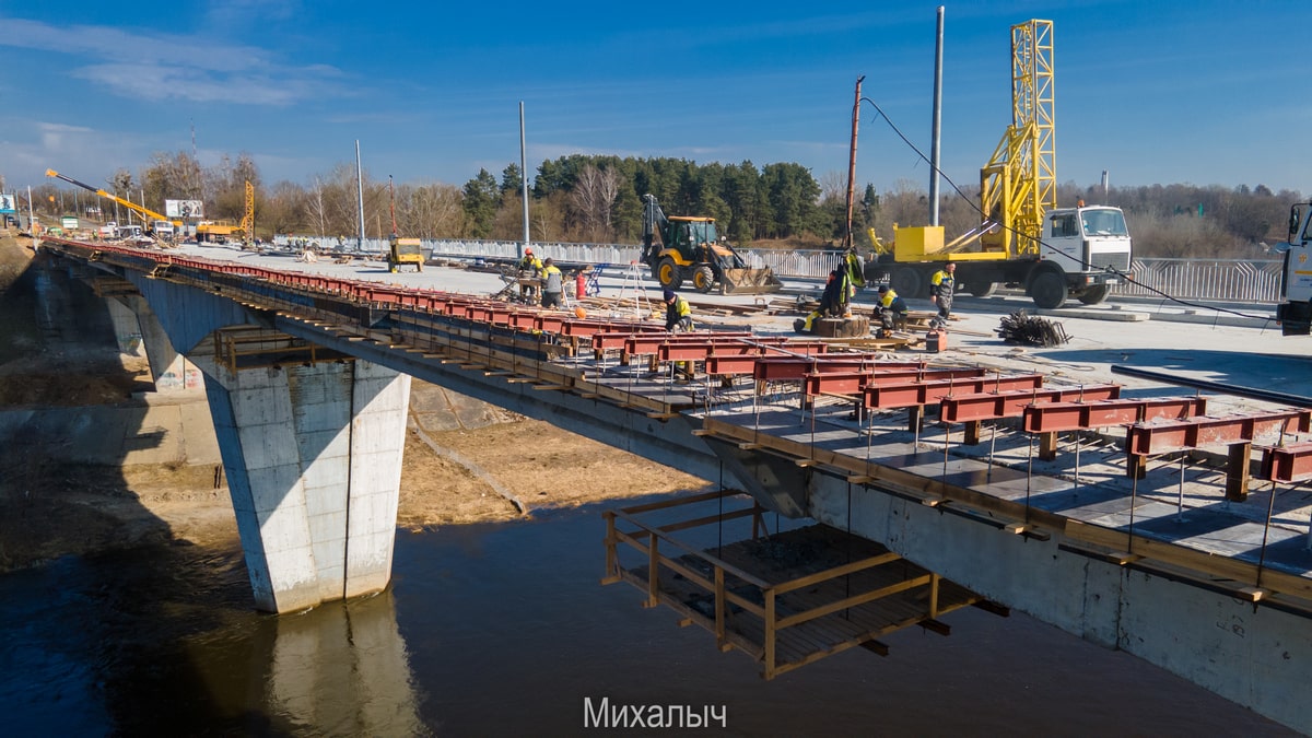 Реконструкция Нового моста в Гродно месяц до октрытия 2023