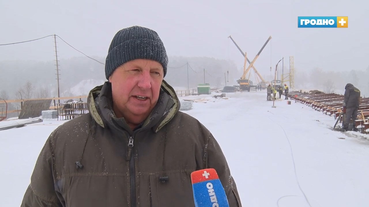 Строители пояснили, когда начнется асфальтирование Нового моста в Гродно