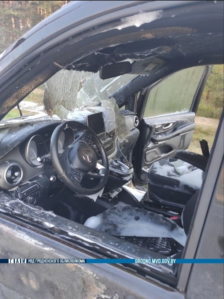 Загорелся Мерседес