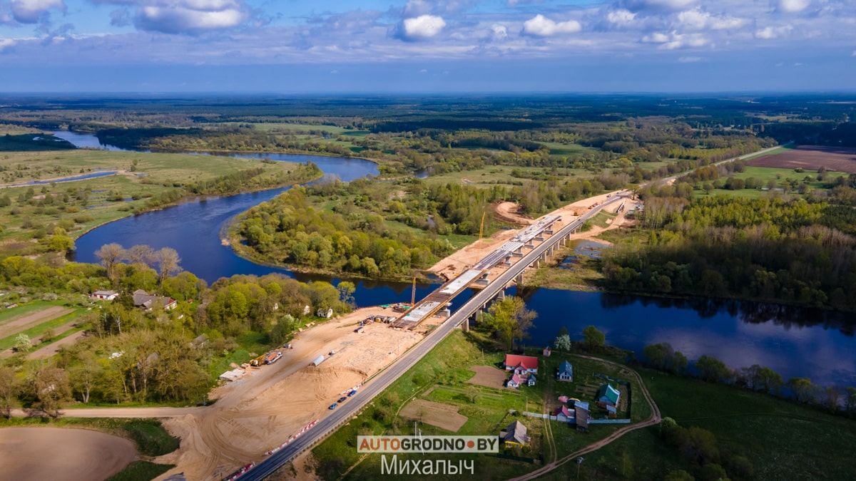 Стройка века – как строят новый мост через Неман в Белице. Между Лидой и Дятловом