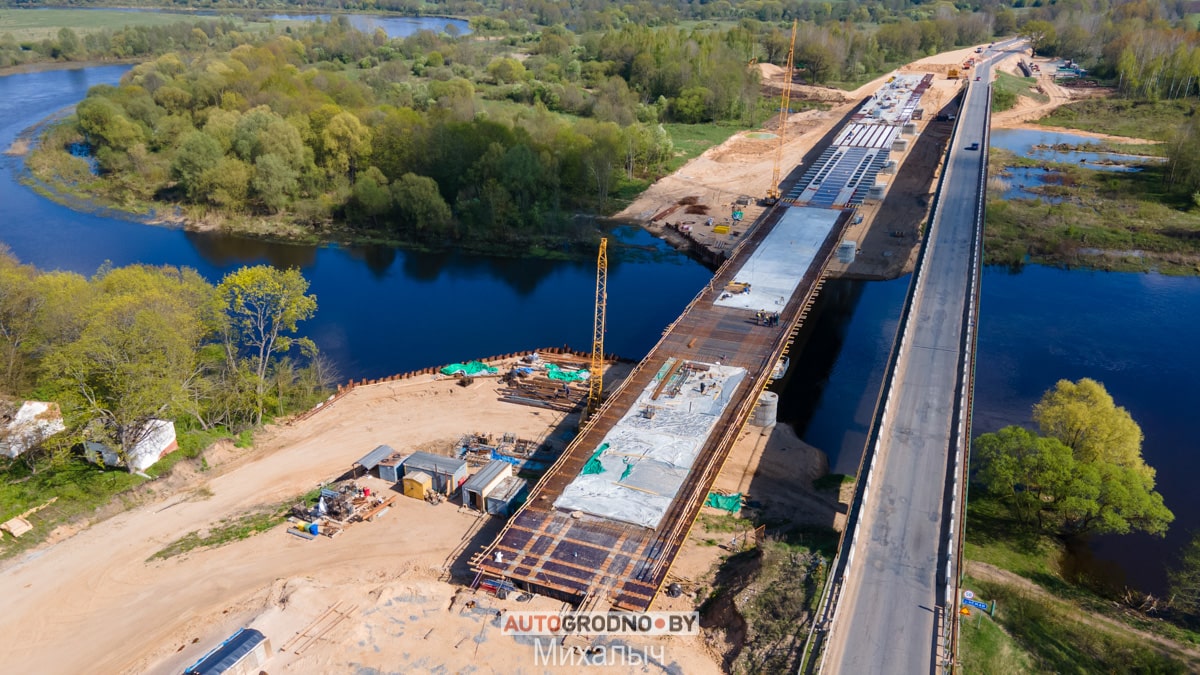 Стройка века – как строят новый мост через Неман в Белице. Между Лидой и Дятловом