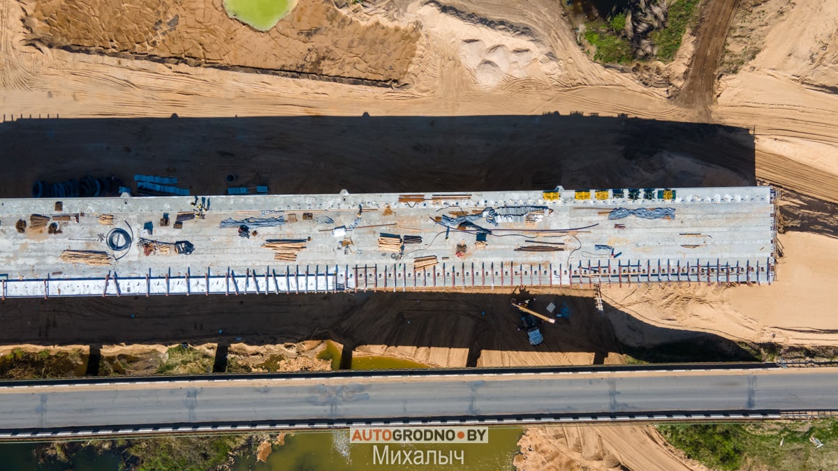 Стройка века – как строят новый мост через Неман в Белице. Между Лидой и Дятловом
