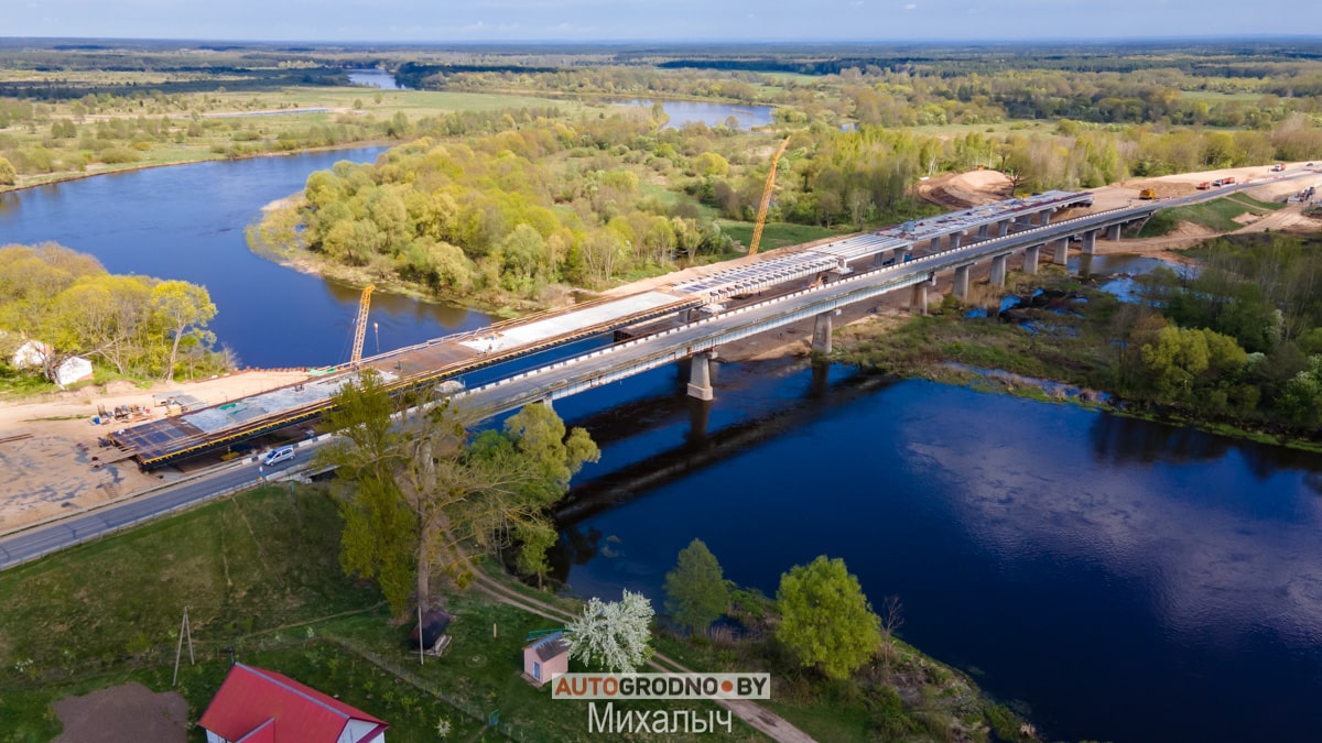 Стройка века – как строят новый мост через Неман в Белице. Между Лидой и Дятловом