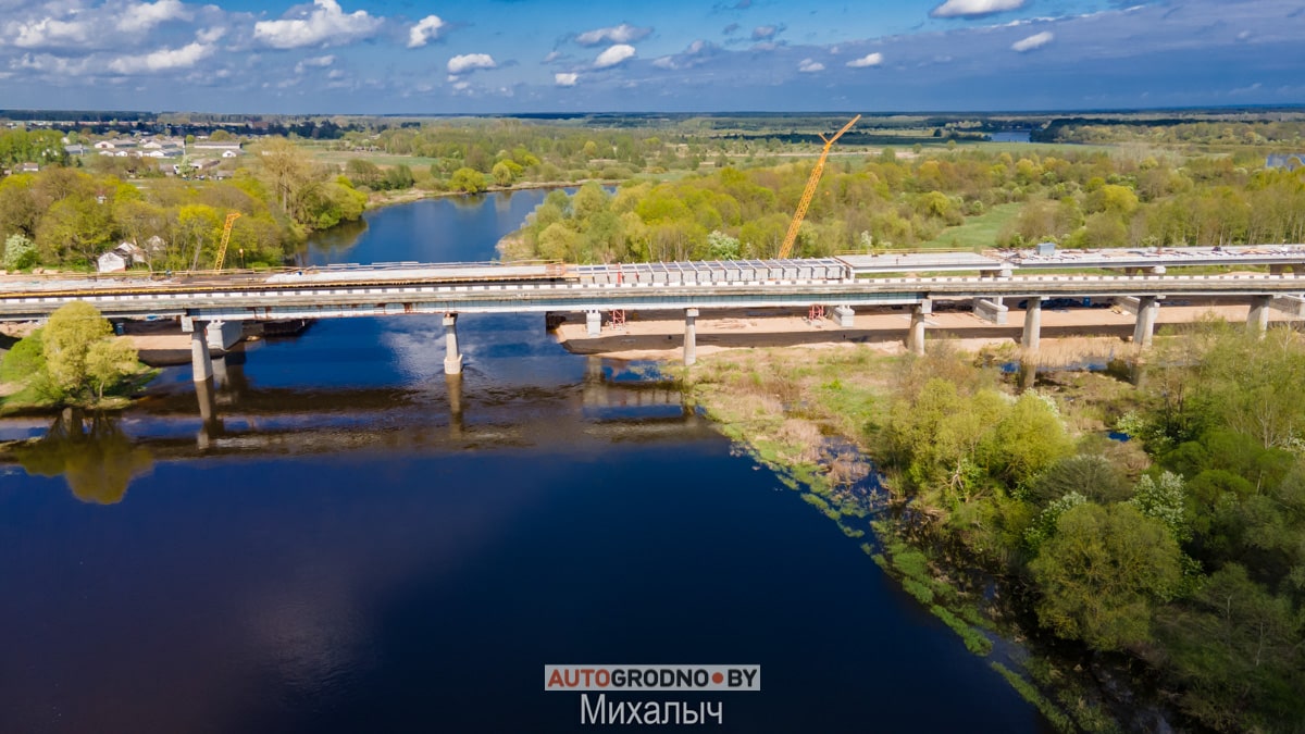 Стройка века – как строят новый мост через Неман в Белице. Между Лидой и Дятловом
