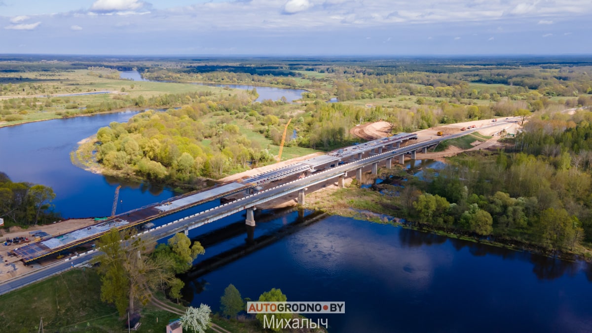 Стройка века – как строят новый мост через Неман в Белице. Между Лидой и Дятловом