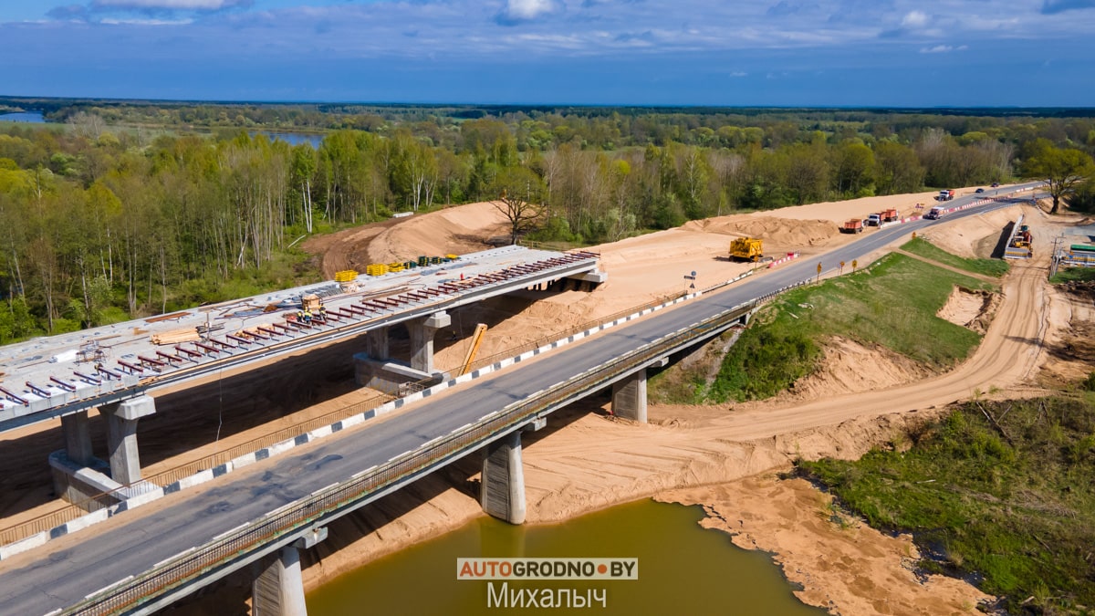 Стройка века – как строят новый мост через Неман в Белице. Между Лидой и Дятловом