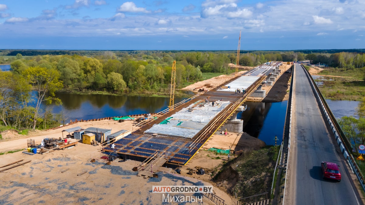 Стройка века – как строят новый мост через Неман в Белице. Между Лидой и Дятловом