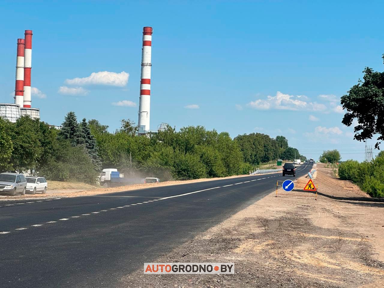 Скидельское шоссе в Гродно открыли для движения. Работы выполнили в 3 раза быстрее