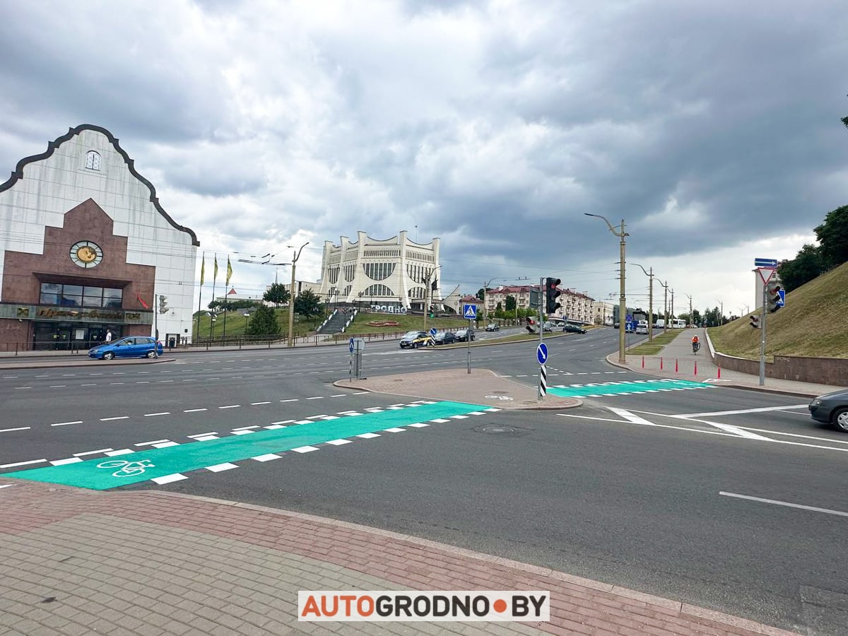 В Гродно появилась велодорожка - Мостовая Подгорная у Приорбанка