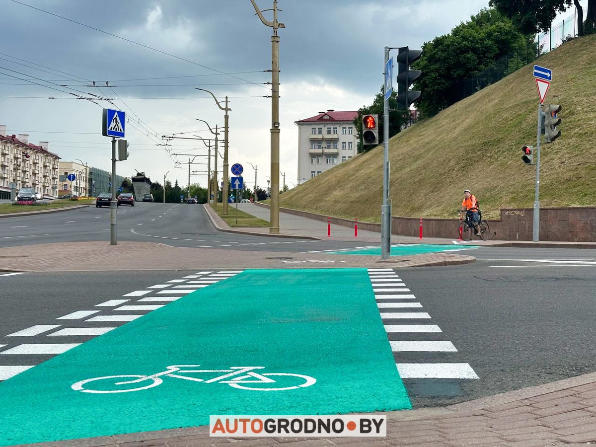 В Гродно появилась велодорожка - Мостовая Подгорная у Приорбанка