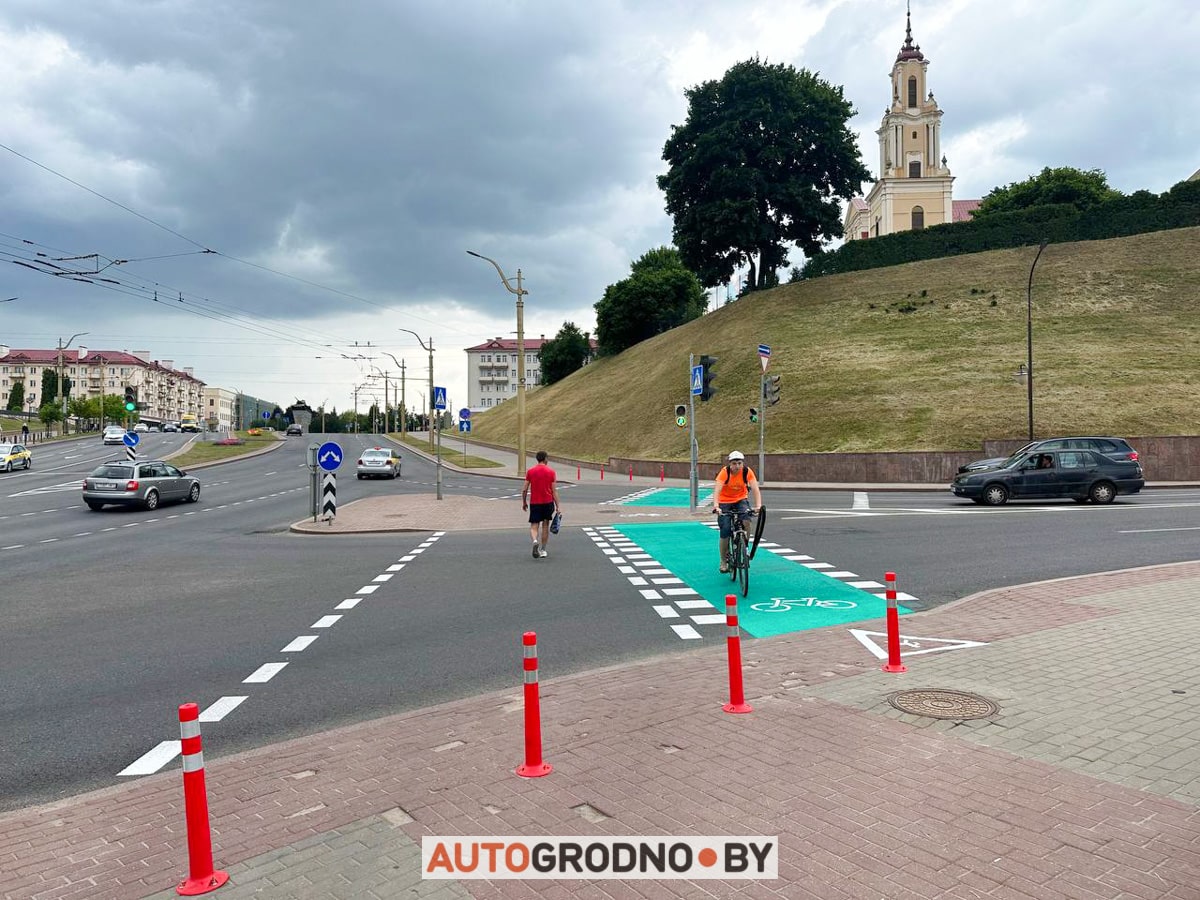 В Гродно появилась велодорожка - Мостовая Подгорная у Приорбанка