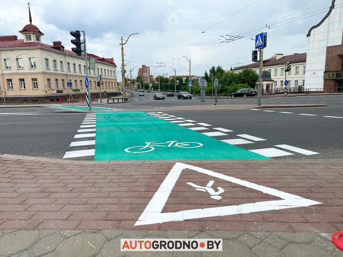 В Гродно появилась велодорожка - Мостовая Подгорная у Приорбанка