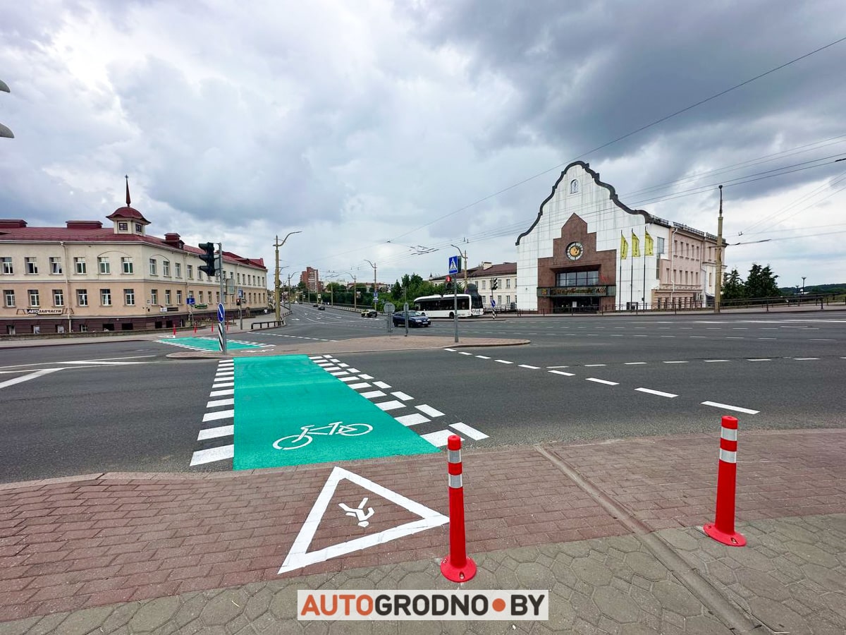 В Гродно появилась велодорожка - Мостовая Подгорная у Приорбанка