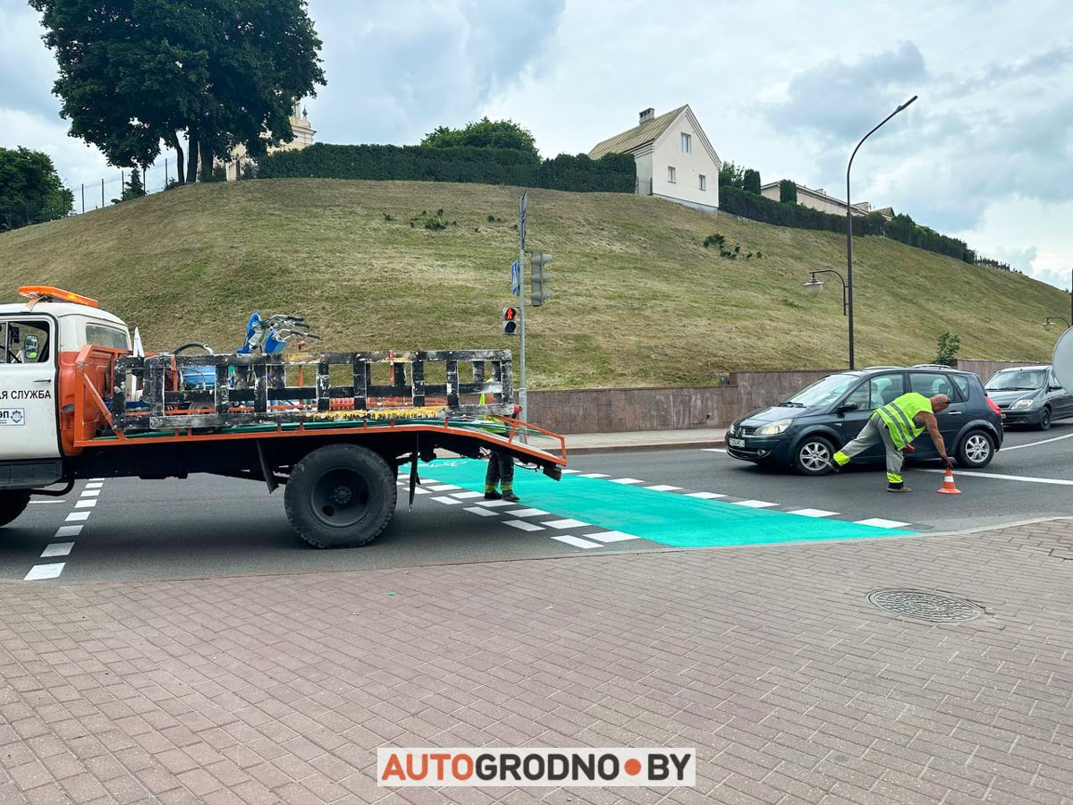 В Гродно появилась велодорожка - Мостовая Подгорная у Приорбанка