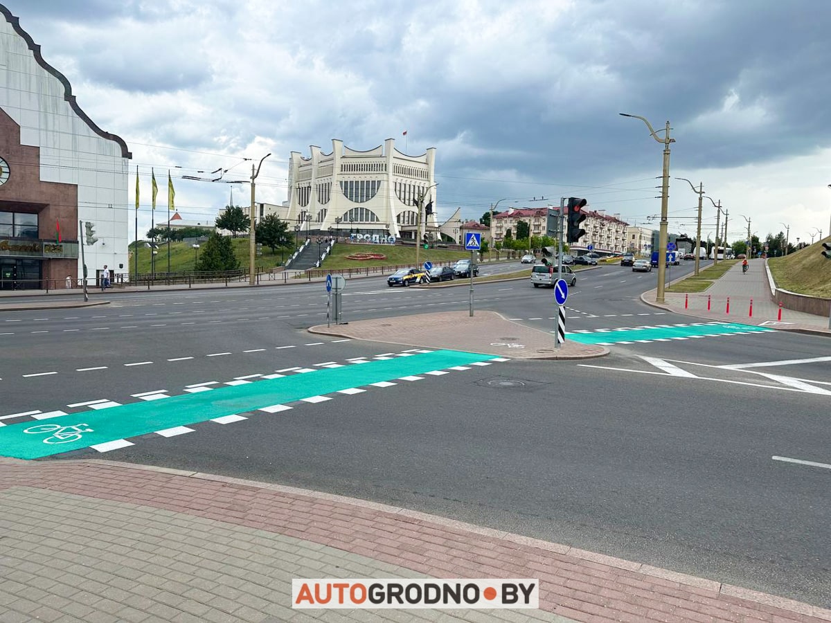 В Гродно появилась велодорожка - Мостовая Подгорная у Приорбанка