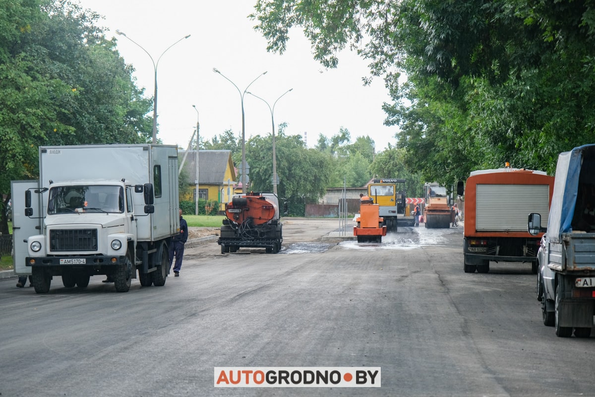 Проспект Строителей Гродно 2023 ремонт замена асфальта