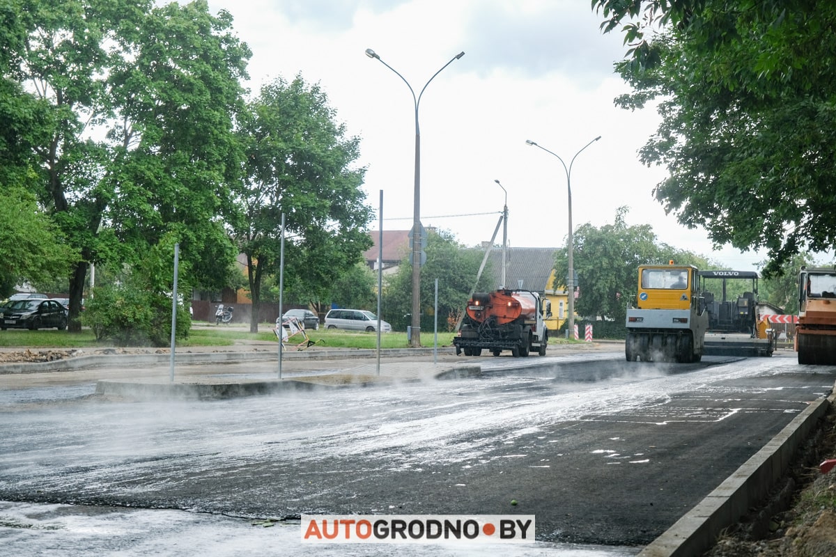 Проспект Строителей Гродно 2023 ремонт замена асфальта