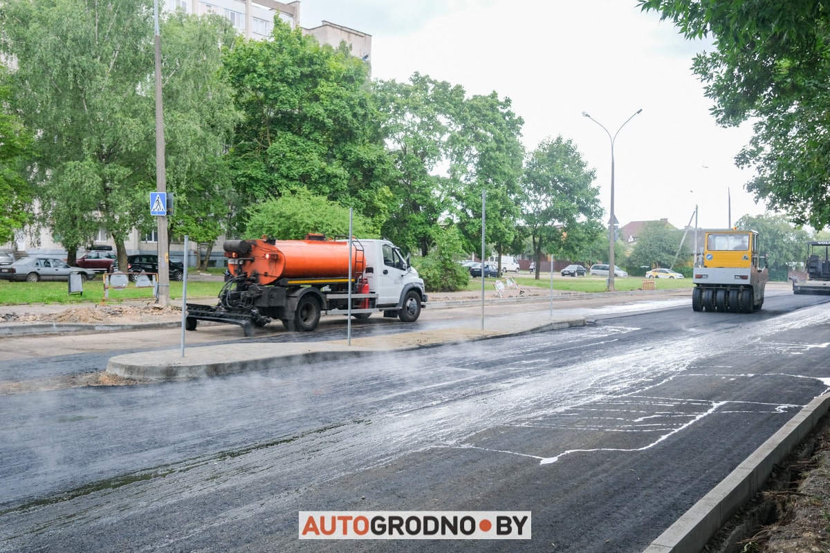 Проспект Строителей Гродно 2023 ремонт замена асфальта