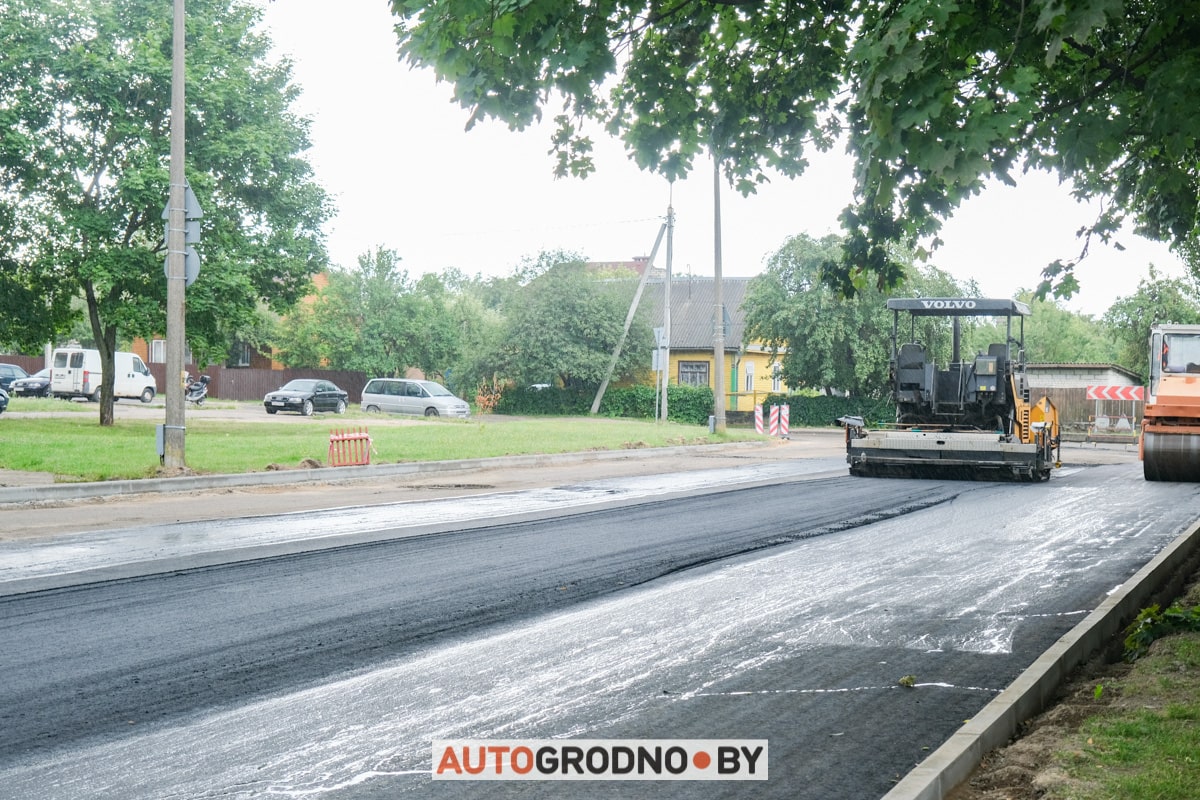 Проспект Строителей Гродно 2023 ремонт замена асфальта