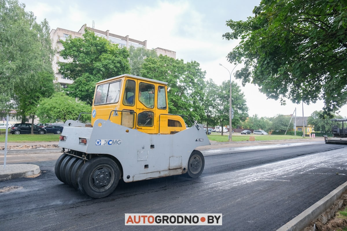 Проспект Строителей Гродно 2023 ремонт замена асфальта