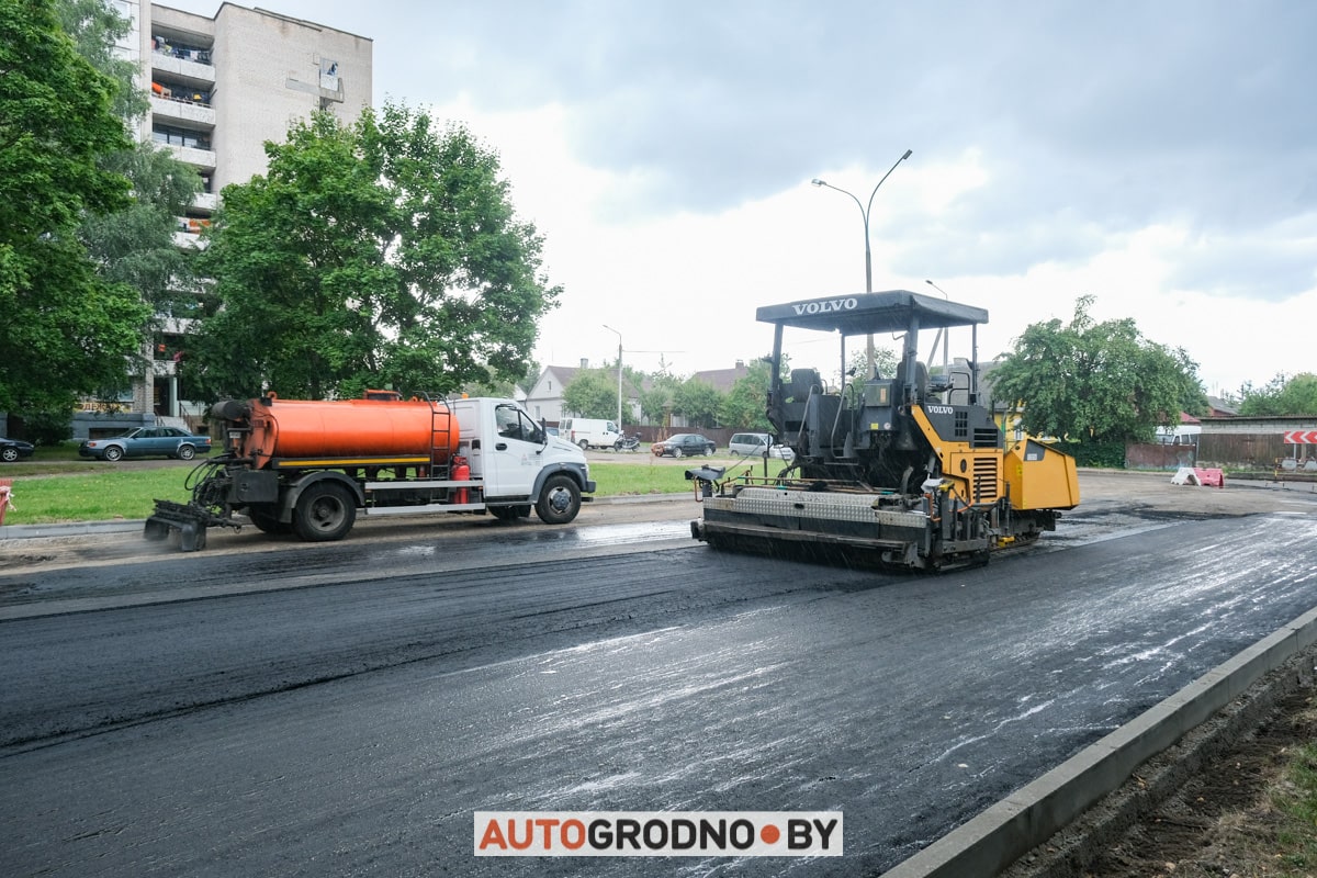 Проспект Строителей Гродно 2023 ремонт замена асфальта