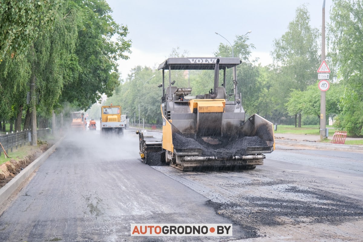 Проспект Строителей Гродно 2023 ремонт замена асфальта