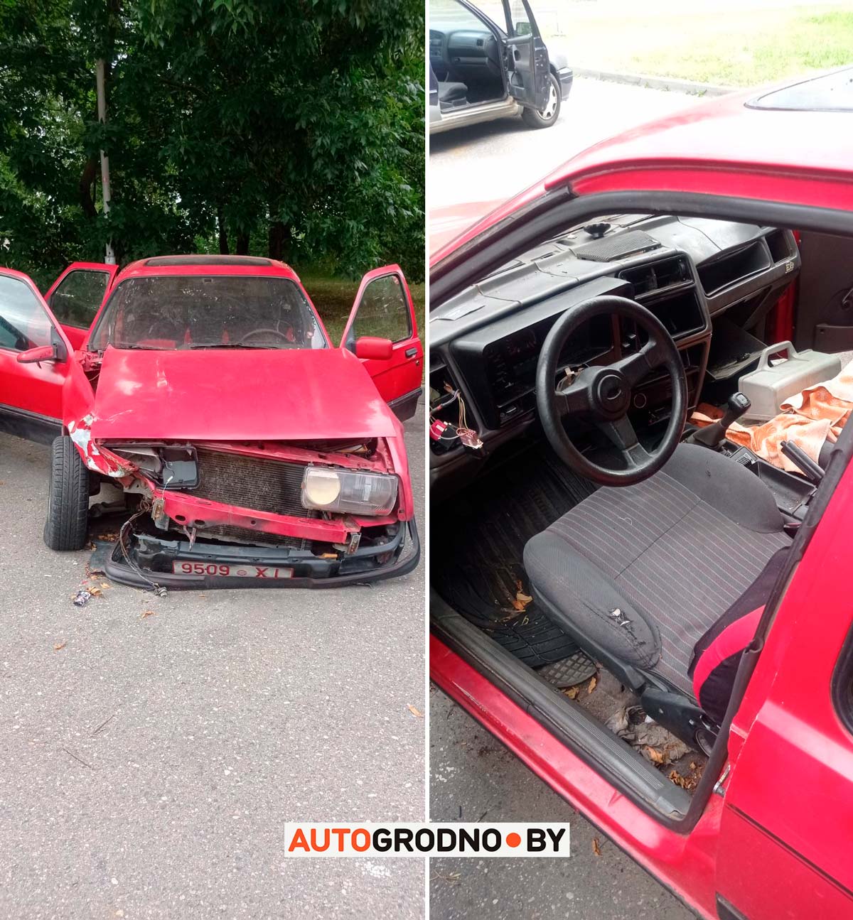 Вандалы разобрали припаркованный автомобиль в Гродно. Хозяин - отзовись!