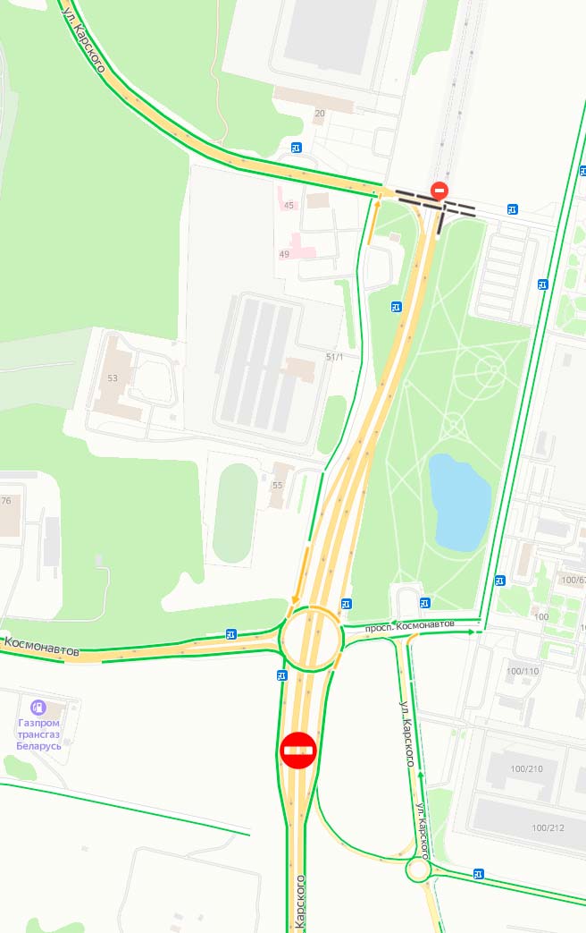 закрытие дороги АЗОТ