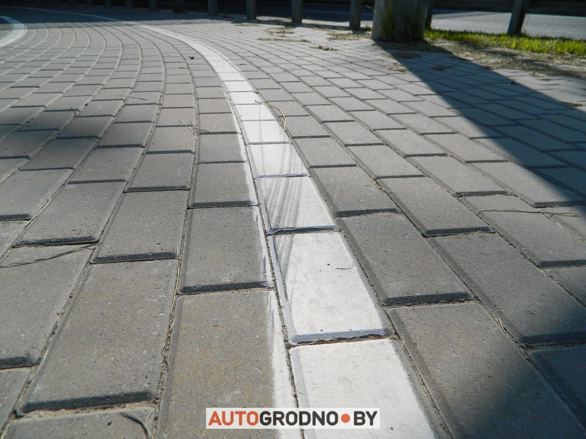 Опасная велодорожка в Гродно в сторону Восточного моста