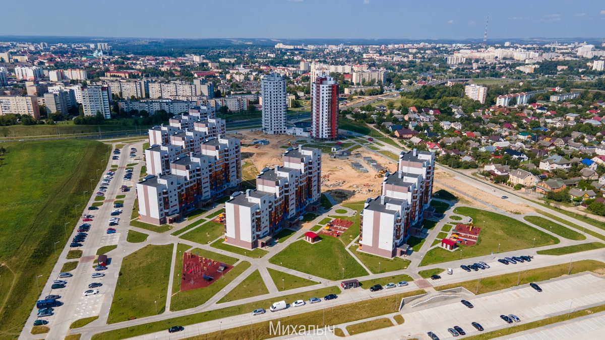 Что сейчас строят в Гродно? Смотрим с неба на основные стройки города