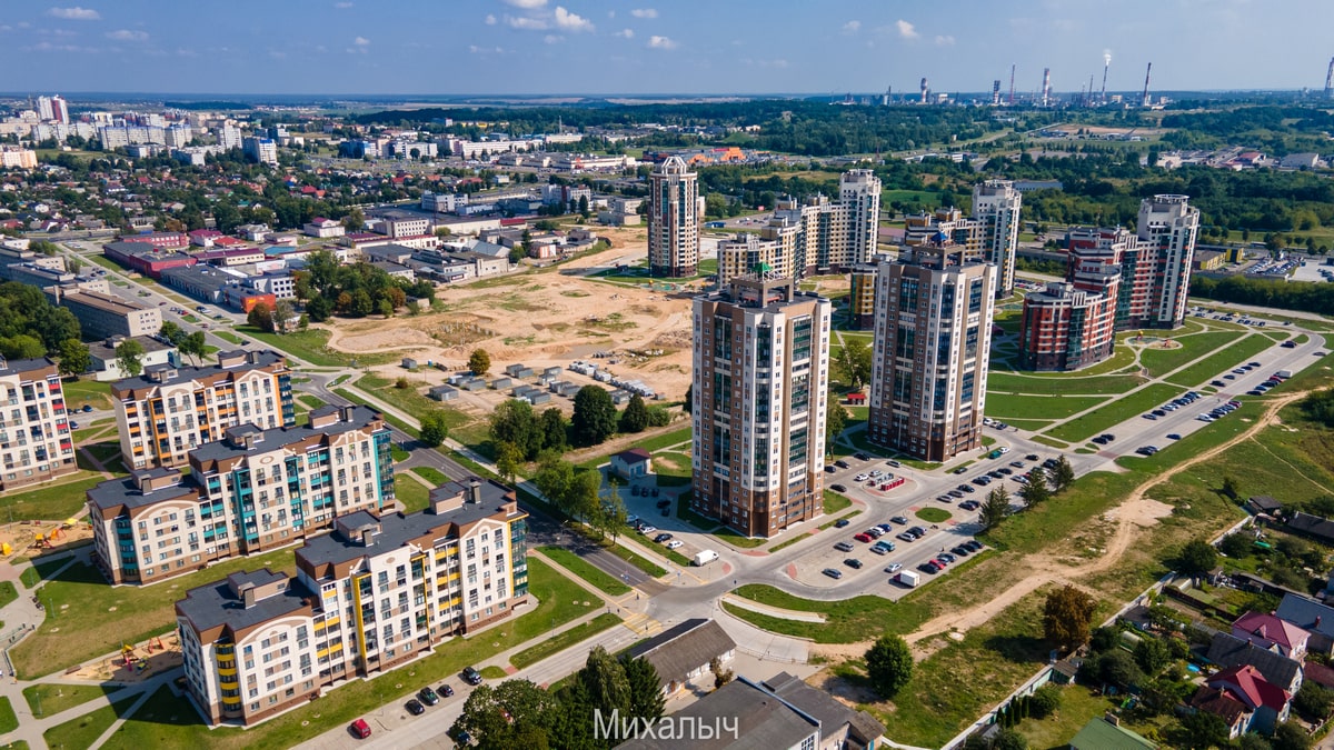 Что сейчас строят в Гродно? Смотрим с неба на основные стройки города