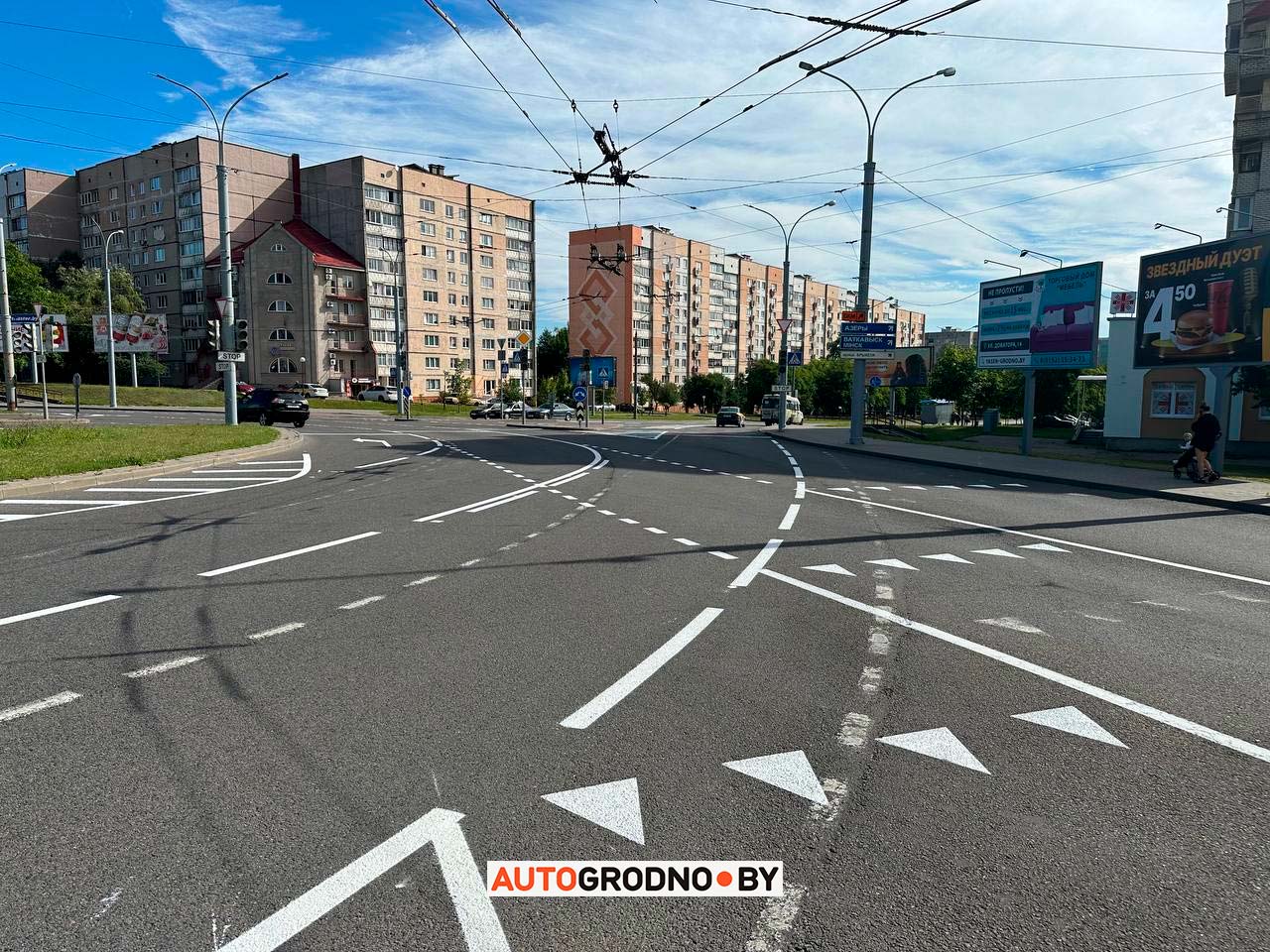 Пока вы спали: за ночь на кольце Дзержинского в Гродно изменили разметку. Как теперь ехать?