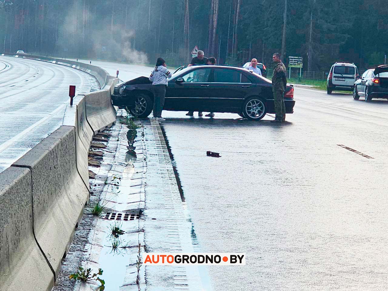 Авария ДТП трасса М6 Минск Гродно Мерседес