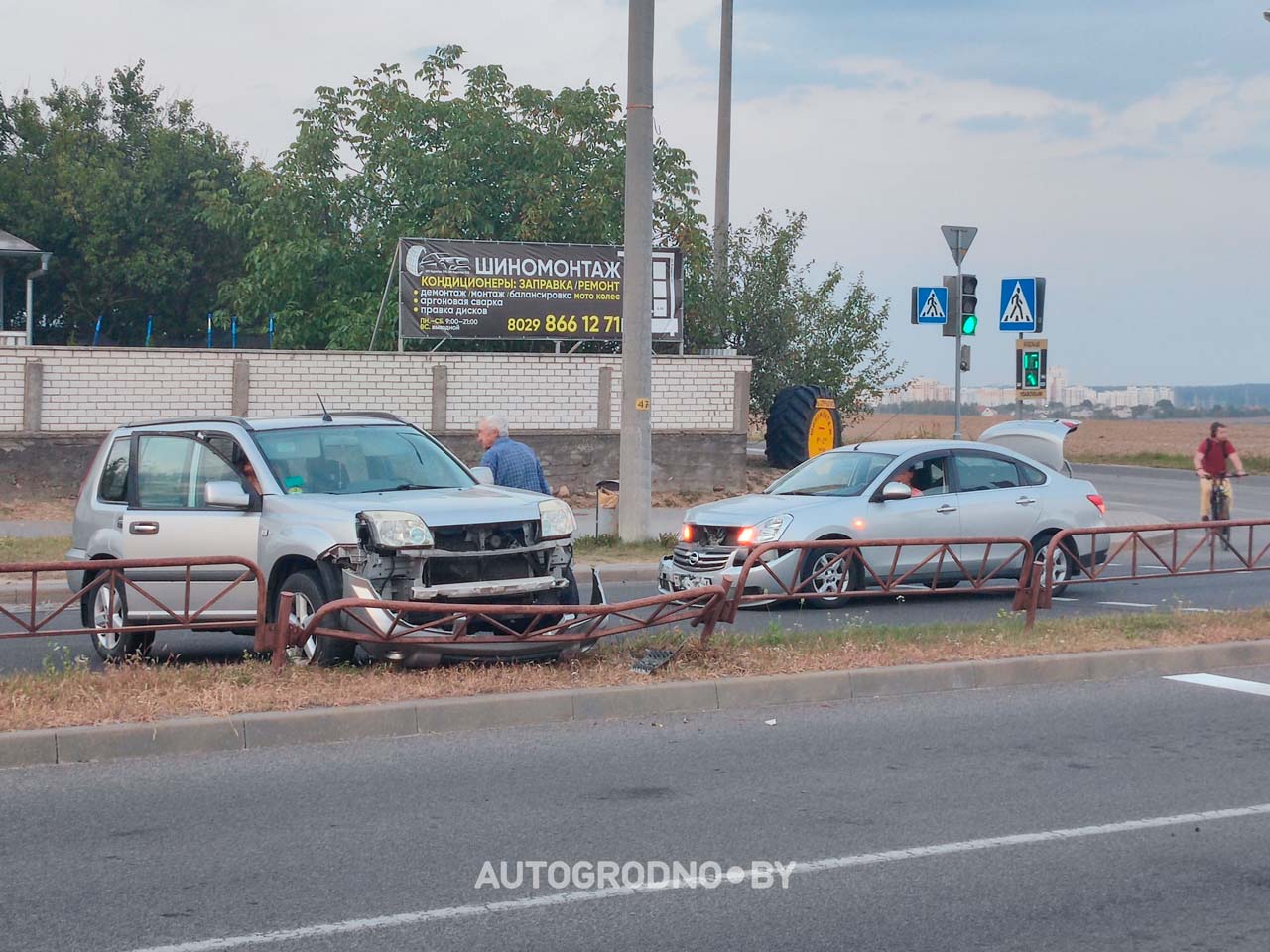 Авария ДТП в микрорайоне Ольшанка 11 сентбяря