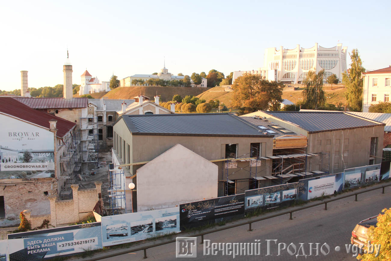 Фотофакт: как выглядят здания бывшего пивзавода Гродно во время реконструкции