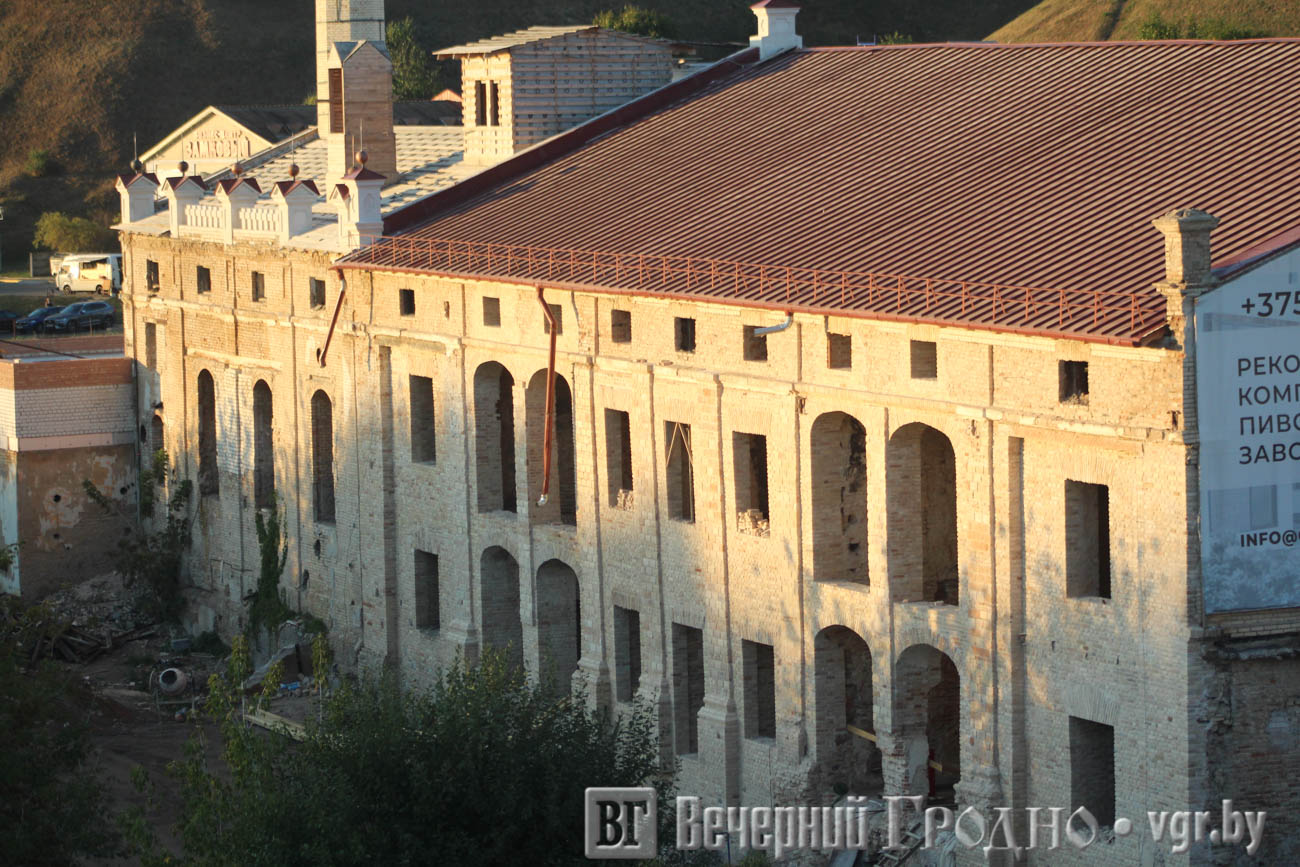 Фотофакт: как выглядят здания бывшего пивзавода Гродно во время реконструкции