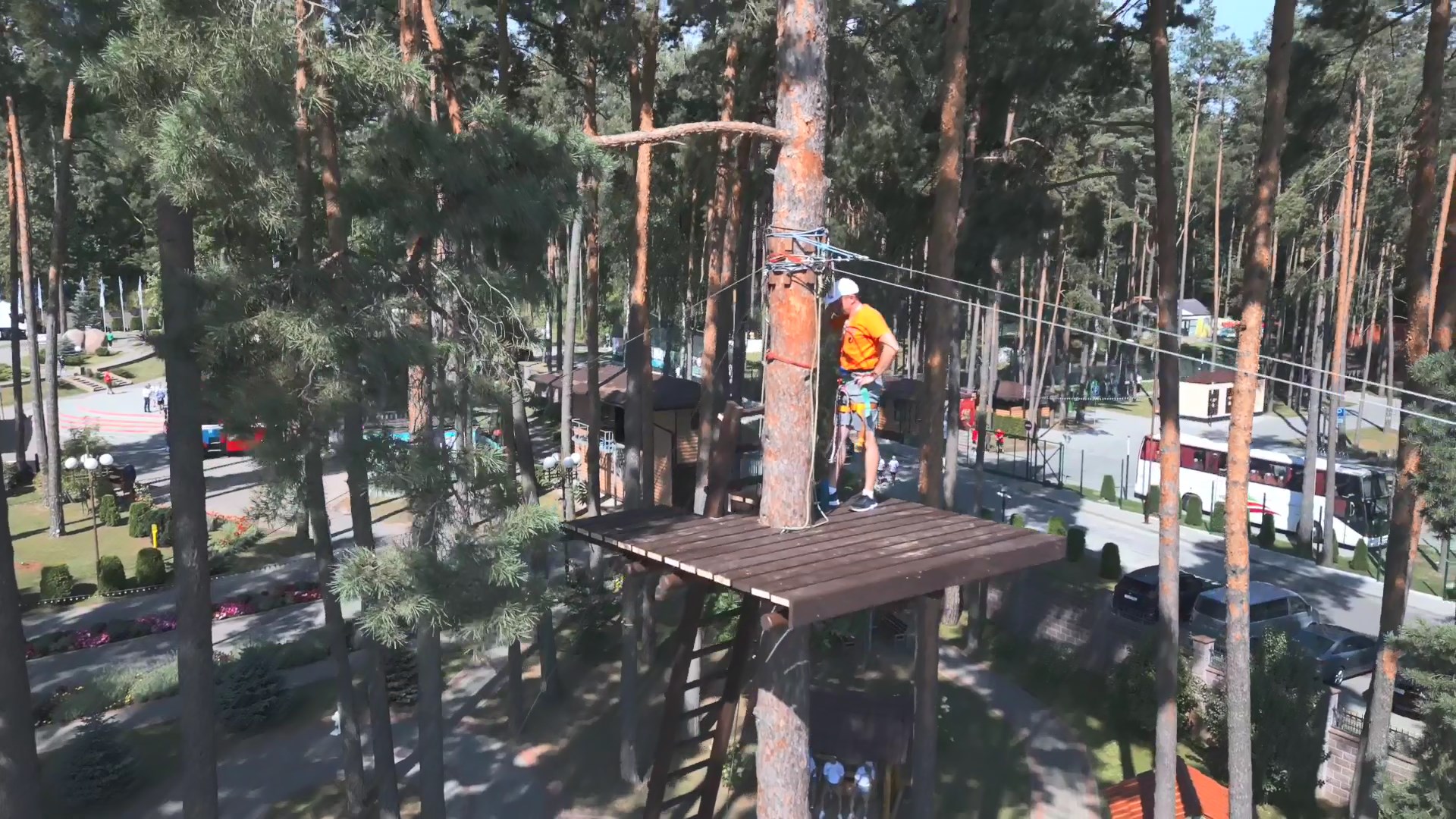 Тарзанка через Неман в Гродно - база отдыха Привал